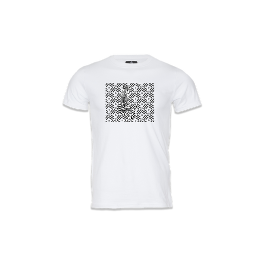 Desert Ice TIGER PATTREN T-Shirt “White” (Unisex)