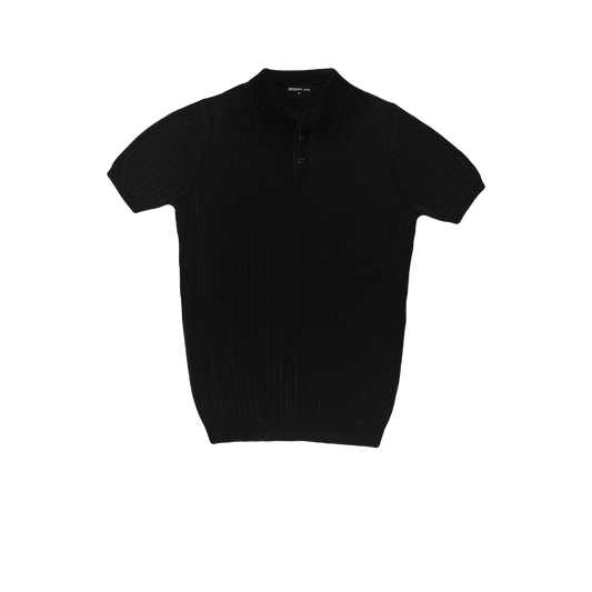 T-SHIRT KNITTED POLO REF.FF-005“BLACK”