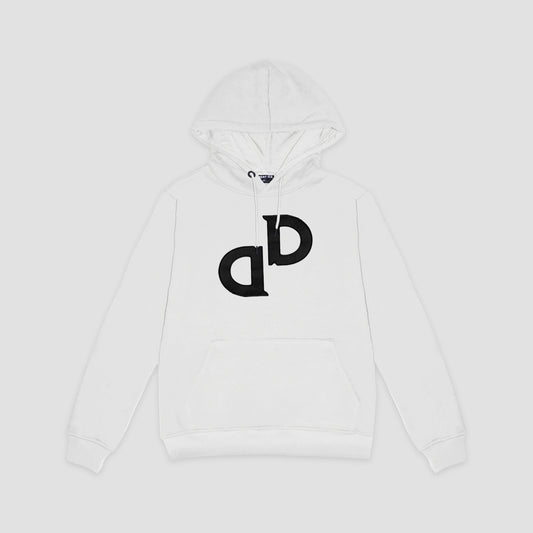 Letter Embroidered Hoodie (White) "Unisex" Ref.ND2201